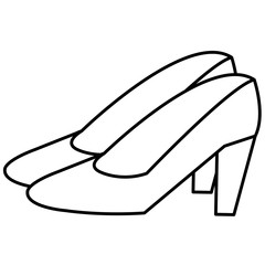 female heel shoes icon vector illustration design
