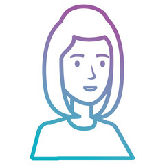 beautiful woman avatar character vector illustration design