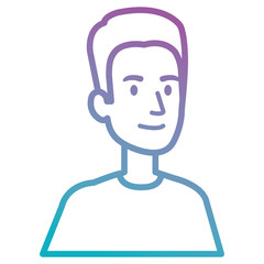 young man avatar character vector illustration design