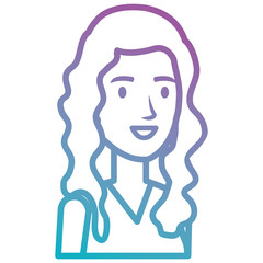 businesswoman avatar character icon vector illustration design