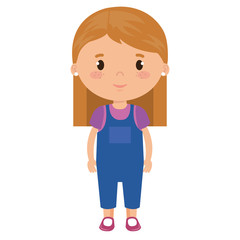 little girl daughter character vector illustration design