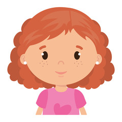 little girl daughter character vector illustration design