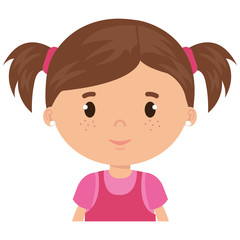 little girl daughter character vector illustration design