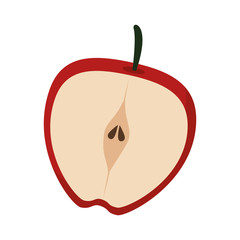 fresh apple fruit icon vector illustration design