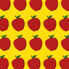 fresh apples fruits pattern background vector illustration design
