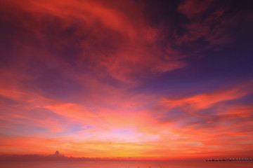 Fototapeta premium Beautiful sky at twilight time for background