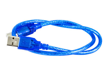 Lan cable and connector on white background,clipping path