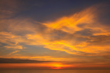 Beautiful sky at twilight time for background