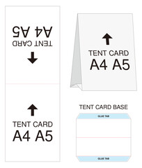 tent card A4 A5 size  mock up die-cut