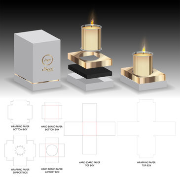Aroma Candle Package Box Design 3d Mockup