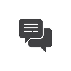 Speech bubble vector icon. filled flat sign for mobile concept and web design. Comment simple solid icon. Chat symbol, logo illustration. Pixel perfect vector graphics