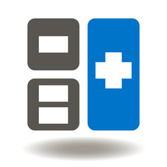 Calculator Icon. Equals Minus Plus Illustration. Audit Accounting Savings Finances Economy Sign. Calculating Invoice Tax Bills Logo. Education Symbol.