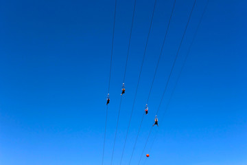 People are enjoying the Zipline