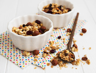 Homemade granola on a table