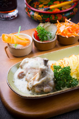 Traditional russian cuisine dish