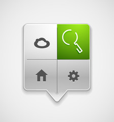 Search magnifyier web button, magnify icon. Modern magnifying glass sign, web site design or mobile app