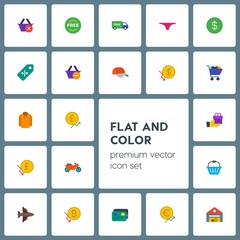 Modern Simple Set of transports, clothes, money, shopping Vector flat Icons. Contains such Icons as  vehicle,  handle,  digital, chart, air and more on grey background. Fully Editable. Pixel Perfect