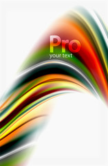 Rainbow color waves, vector blurred abstract background