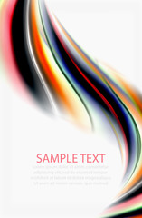 Rainbow color waves, vector blurred abstract background