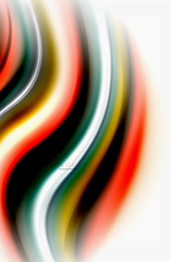 Rainbow color waves, vector blurred abstract background