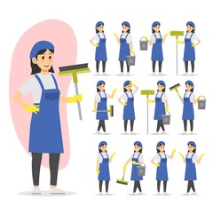 People working vector icon illustration character 
