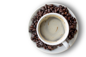 Fototapeta premium coffee cup on table top