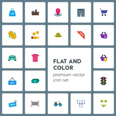 Modern Simple Set of transports, clothes, money, shopping Vector flat Icons. Contains such Icons as  business, new,  sport,  bikini,  cycle and more on grey background. Fully Editable. Pixel Perfect