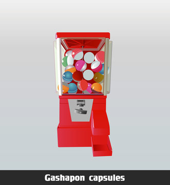 eps Vector image:Gashapon capsules