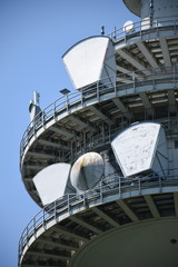 Funkturm, Richtfunk, Richtfunkturm, Spiegel, Antenne, Schüssel, Mast, Ansfelden, Richtfunkstrecke,...