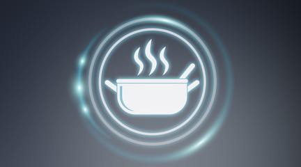 Home made food application interface 3D rendering