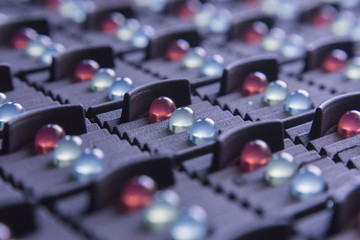 Outdoor modular LED panels on the stage