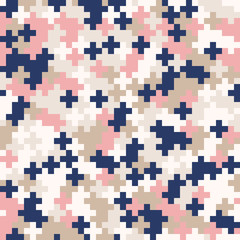 Abstract geometric background, random coloring. Seamless vector pattern. Colorful mosaic illustration. Perfect for wrapping paper, wallpaper, fabric design, web background or technology background.