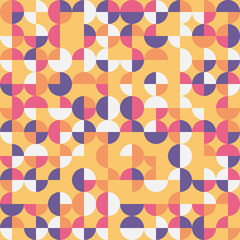 Abstract geometric background, random coloring. Seamless vector pattern. Colorful mosaic illustration. Perfect for wrapping paper, wallpaper, fabric design, web background or technology background.