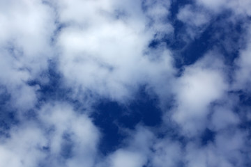 Blue sky with cloud closeup.