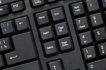 Computer keyboard top view
