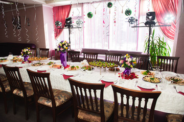 banquet in a restaurant