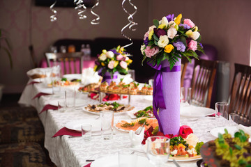 banquet in a restaurant