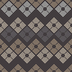Seamless abstract geometric pattern. The texture of rhombus. Brushwork. Hand hatching. Scribble texture. Textile rapport.