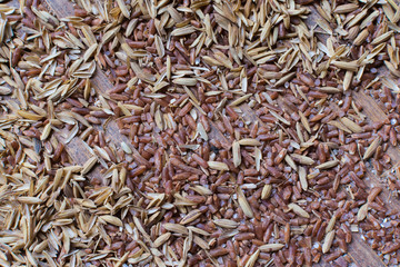 brown rice and husk