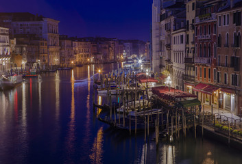 Fototapeta na wymiar Venice sityscape before sunrise, Italy, Europe