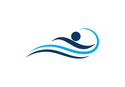 swim logo vector