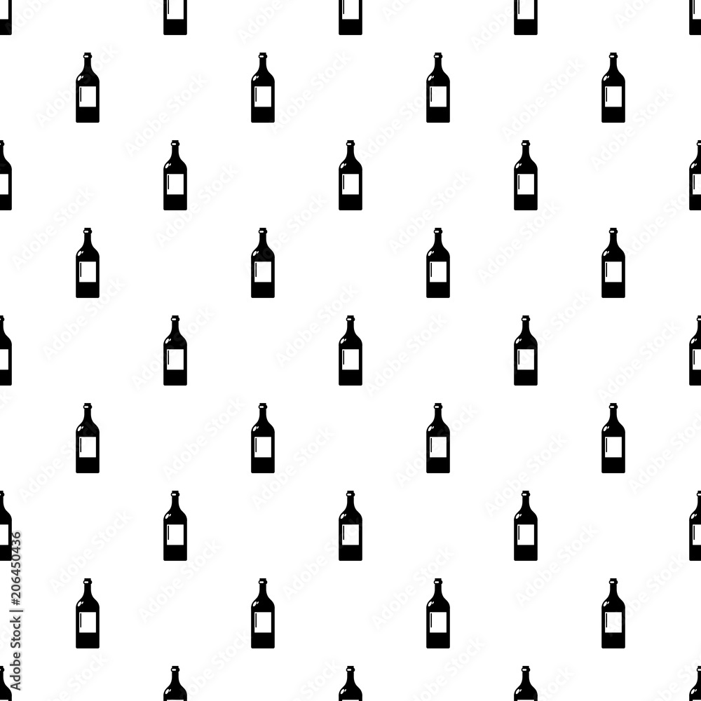 Poster alcohol bottle pattern vector seamless repeating for any web design