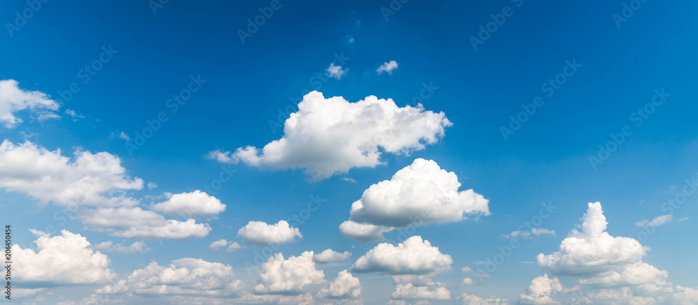 Wall mural blue sky with clouds
