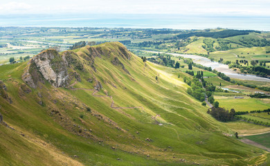 Te Mata Peak an iconic tourist attraction place in Hawke's Bay region of North Island, New Zealand.