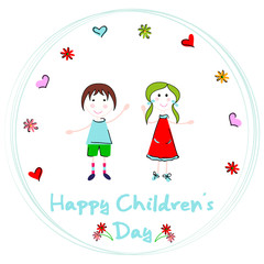 Happy children’s day vector background design