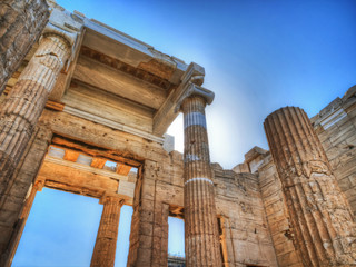 Propylée, entrée du sanctuaire d'Athéna, Acropole d'Athène, Grèce