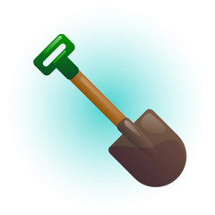 Garden shovel vector illustration