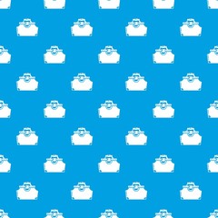 Travel bag woman pattern vector seamless blue repeat for any use