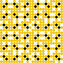 Circles mosaic geometric vector seamless pattern.