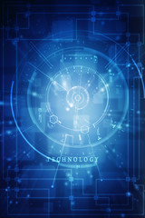 

2d illustration technology background